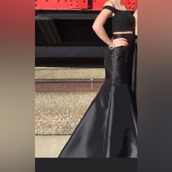 Dresses & Skirts - 2 piece black prom dress